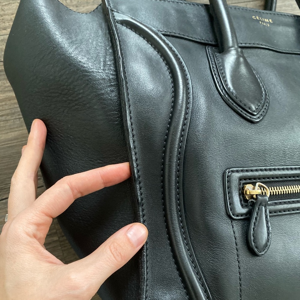 Celine Black Leather Tote with Gold Hardware - Picture 5 of 12